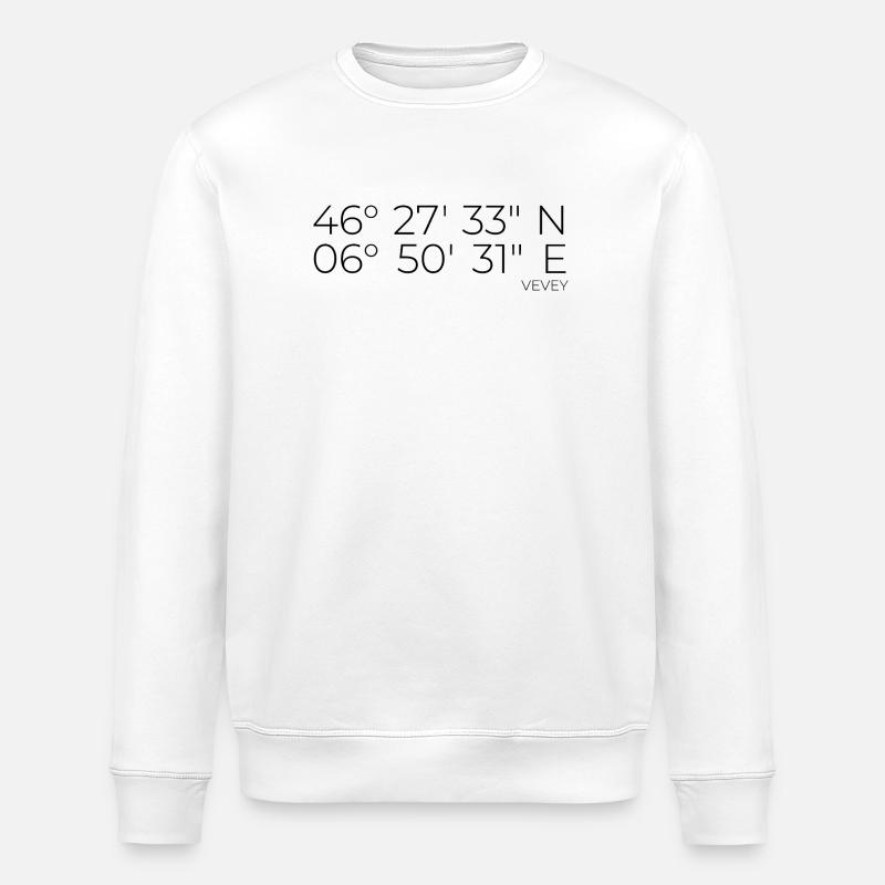 Coordonnées Vevey Suisse - Sweat bio ROLLER Stanley/Stella Unisexe - blanc