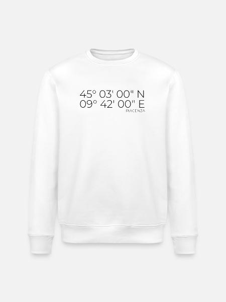 Coordinates: Piacenza, Italy - Stanley/Stella ROLLER Unisex Organic Sweatshirt - white