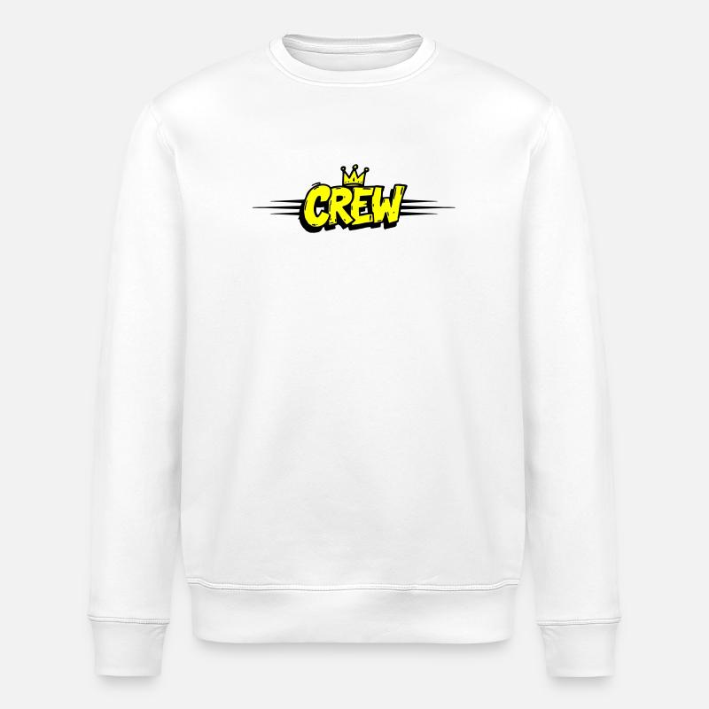 Crew Crown - Stanley/Stella ROLLER Unisex Organic Sweatshirt - white