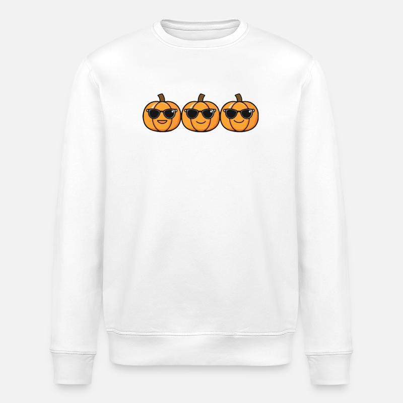 Pumpkin Halloween - Stanley/Stella ROLLER Unisex Organic Sweatshirt - white