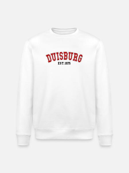 Duisburg Est. 1975 - Stanley/Stella Unisex Bio-Sweatshirt ROLLER - Weiß
