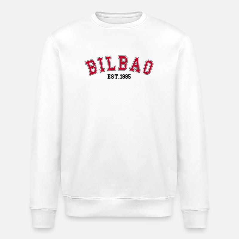 Bilbao Est. 1995 - Stanley/Stella Unisex Bio-Sweatshirt ROLLER - Weiß