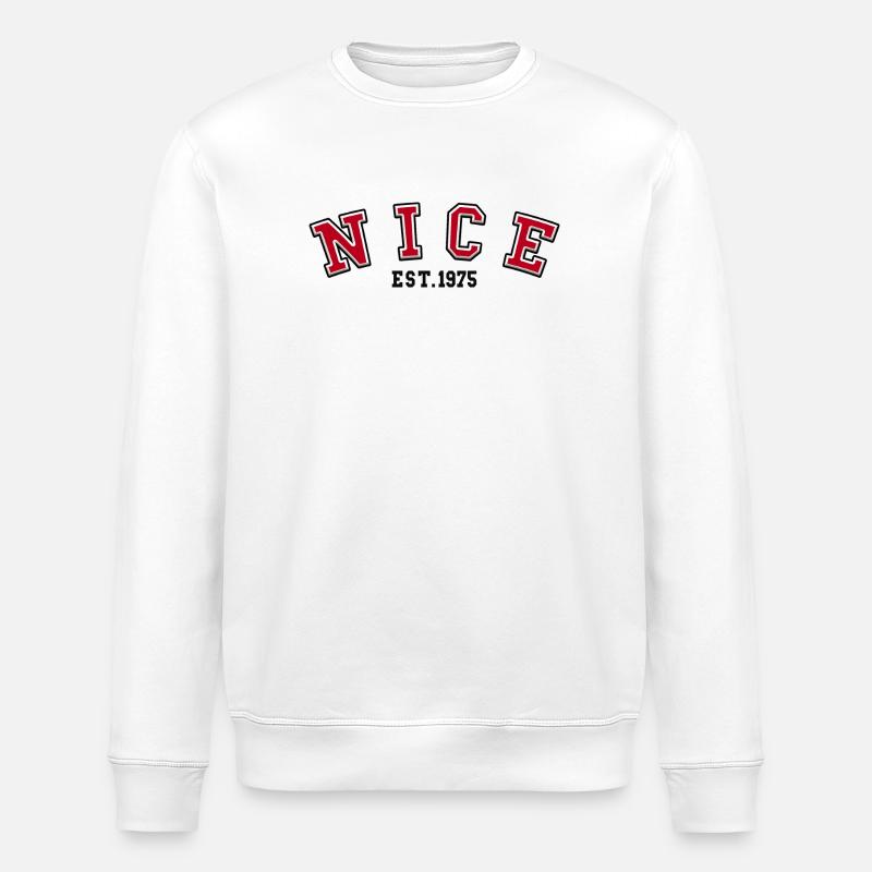 Nice Est. 1975 - Stanley/Stella ROLLER Unisex Organic Sweatshirt - white