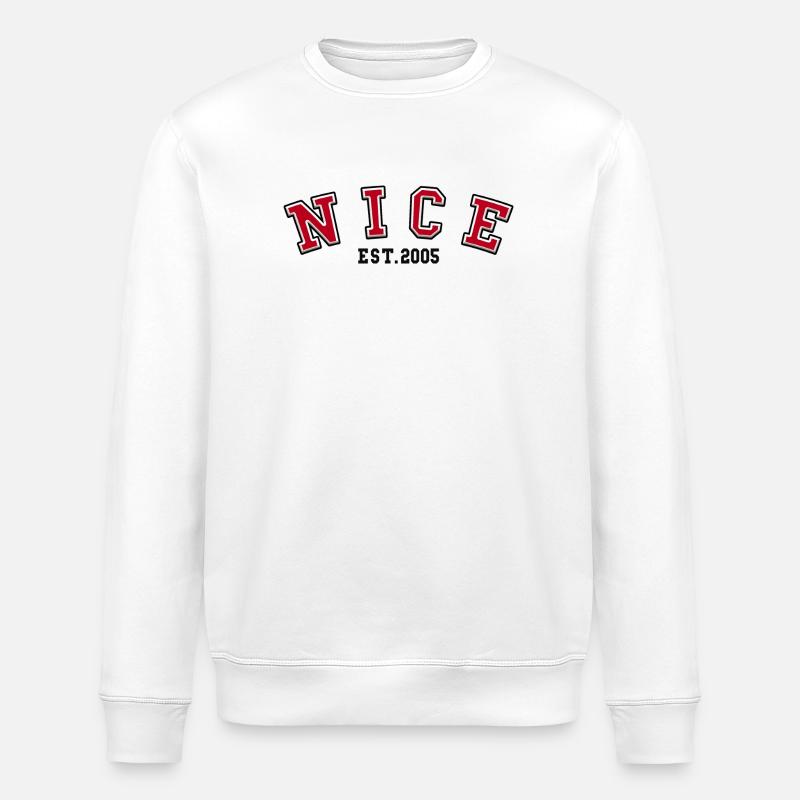 Nice Est. 2005 - Stanley/Stella ROLLER Unisex Organic Sweatshirt - white