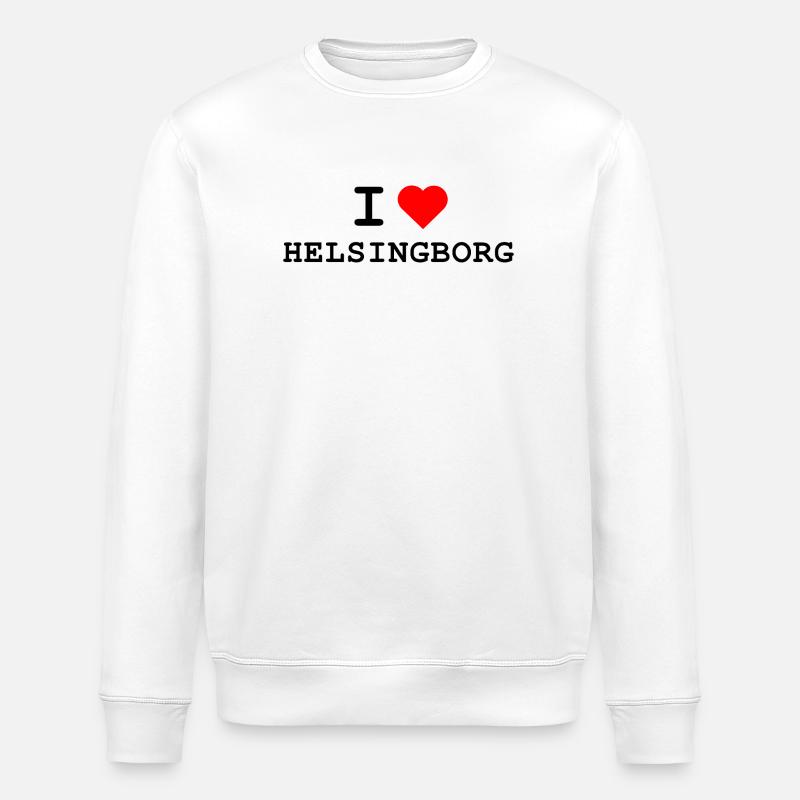 I love Helsingborg - Stanley/Stella Unisex Bio-Sweatshirt ROLLER - Weiß