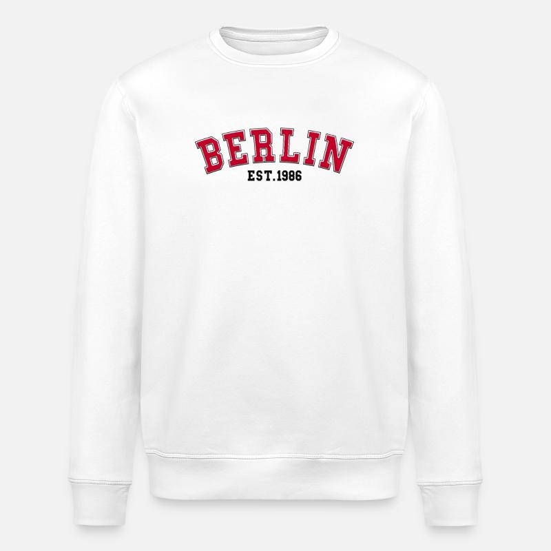 Berlin Est. 1986 - Stanley/Stella ROLLER Unisex Organic Sweatshirt - white