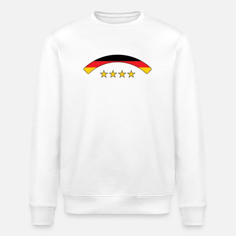 Deutsche Flagge – Deutschland - Stanley/Stella Unisex Bio-Sweatshirt ROLLER - Weiß