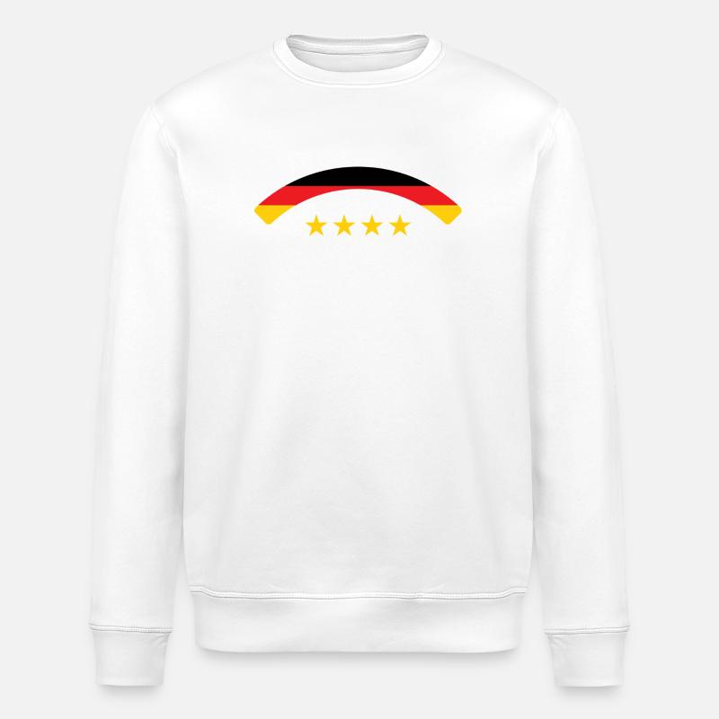 German Flag - Germany - Stanley/Stella ROLLER Unisex Organic Sweatshirt - white