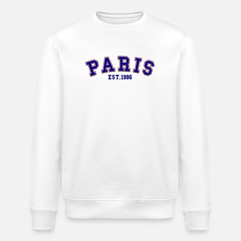 Paris gegründet 1986 - Stanley/Stella Unisex Bio-Sweatshirt ROLLER - Weiß