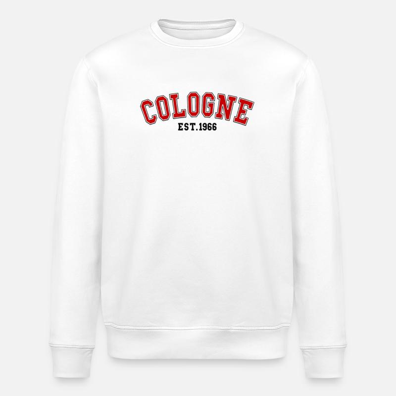 Cologne Est. 1966 - Stanley/Stella ROLLER Unisex Organic Sweatshirt - white