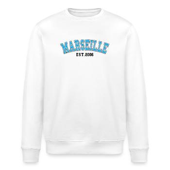 Marseille gegründet 2006 - Stanley/Stella Unisex Bio-Sweatshirt ROLLER - Weiß - Vorne - Nik (191cm)