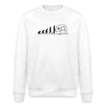 CAMPING EVOLUTION ! CAMPING-CAR DE LA VIE EN VANS - Sweat bio ROLLER Stanley/Stella Unisexe - blanc - Devant - Nik (191cm)