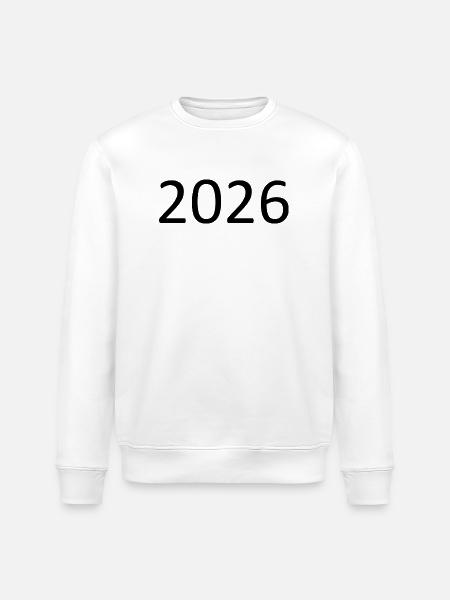 2026 Birthday Anniversary - Stanley/Stella ROLLER Unisex Organic Sweatshirt - white