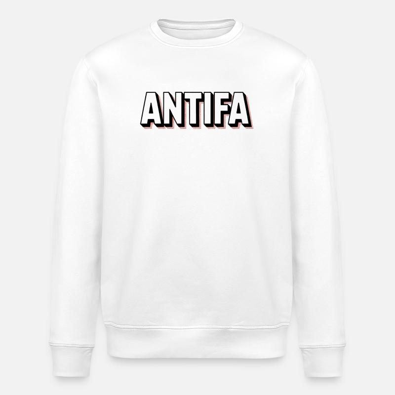 Antifa - Antifascist Merch - Stanley/Stella Unisex Bio-Sweatshirt ROLLER - Weiß