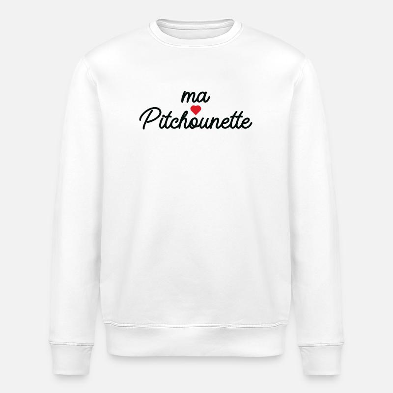 Ma Pitchounette Cœur Doux Script - Stanley/Stella ROLLER Unisex Organic Sweatshirt - white