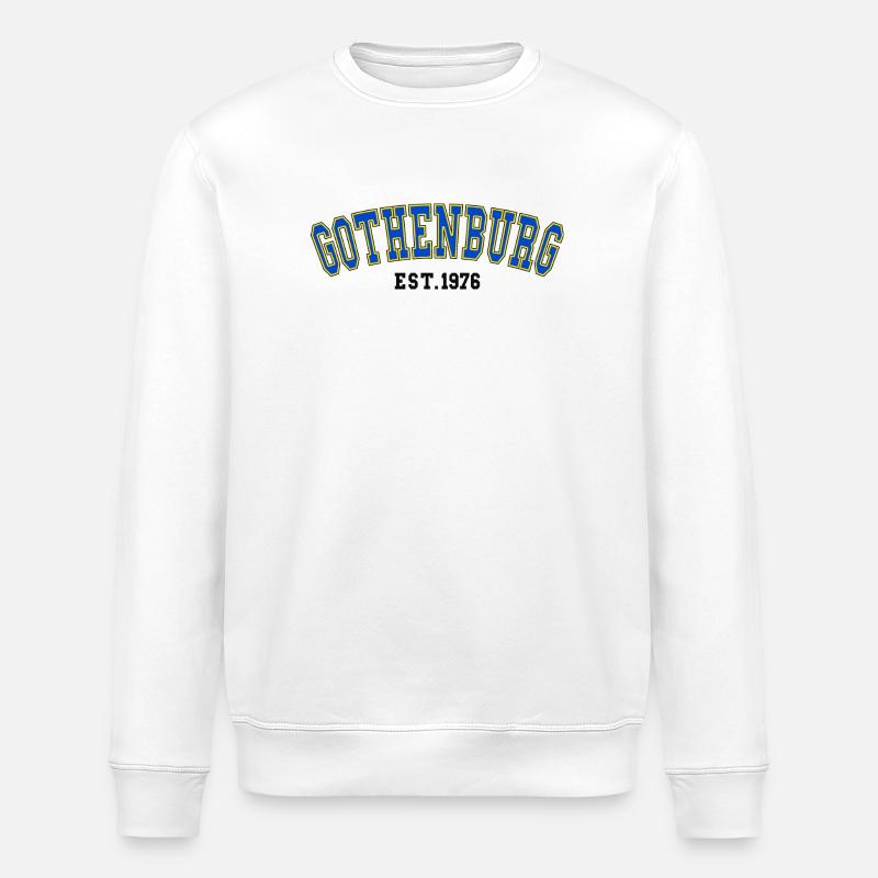 Gothenburg Est. 1976 - Stanley/Stella ROLLER Unisex Organic Sweatshirt - white