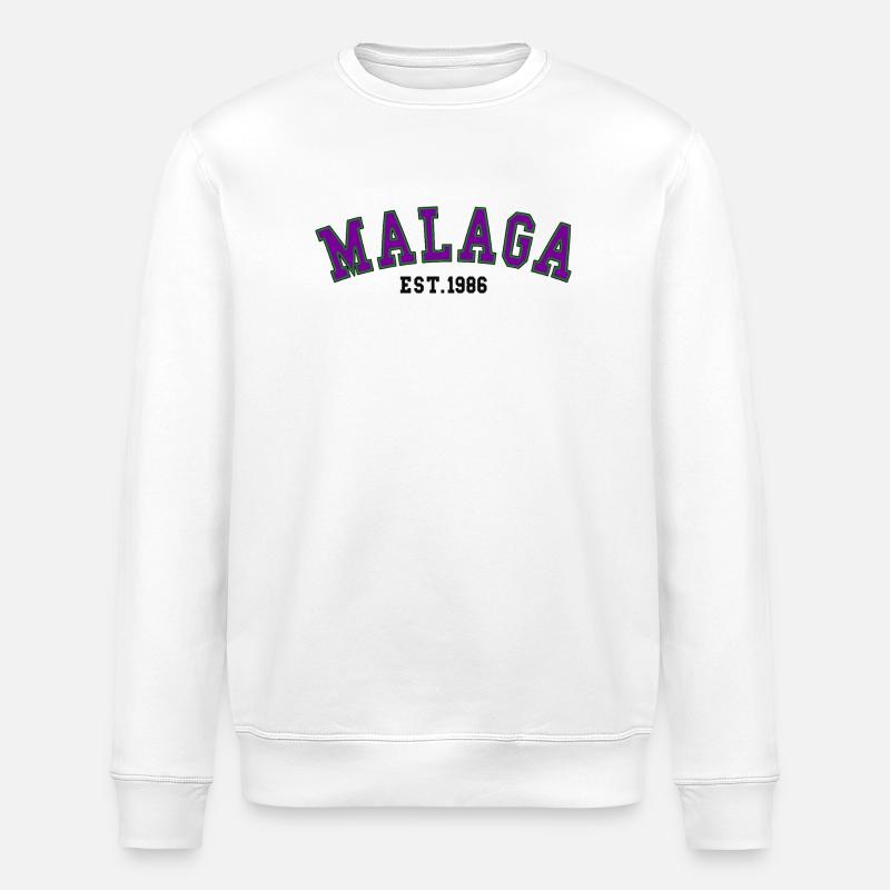 Malaga Est. 1986 - Stanley/Stella ROLLER Unisex Organic Sweatshirt - white
