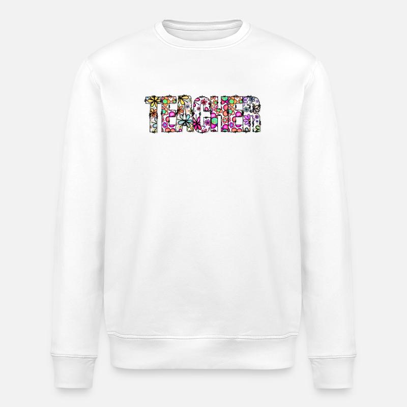 Floraison florale de l’alphabet - Sweat bio ROLLER Stanley/Stella Unisexe - blanc