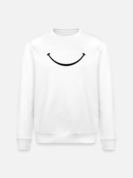 smile - Stanley/Stella ROLLER Unisex Organic Sweatshirt - white
