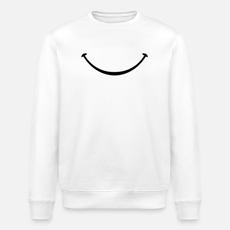 smile - Stanley/Stella ROLLER Unisex Organic Sweatshirt - white