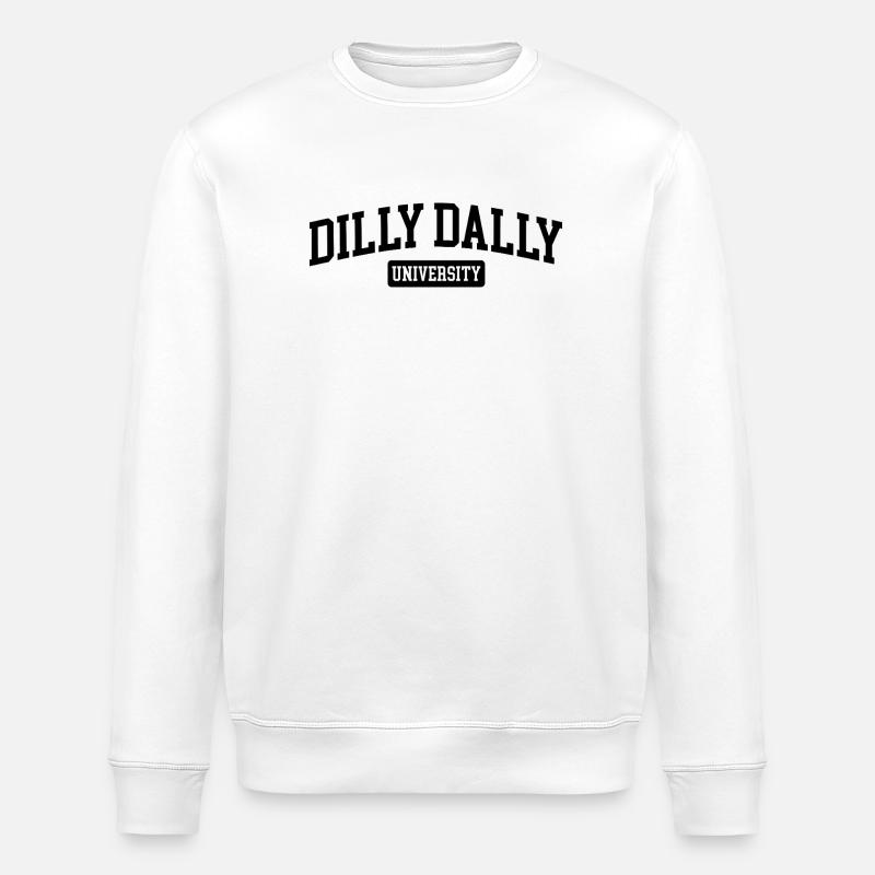 Dilly Dally University Procrastinate Dreschen - Stanley/Stella Unisex Bio-Sweatshirt ROLLER - Weiß