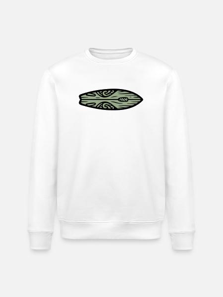 Surfboard Tribal Surfing Surfing Surf School - Stanley/Stella ROLLER Unisex Organic Sweatshirt - white
