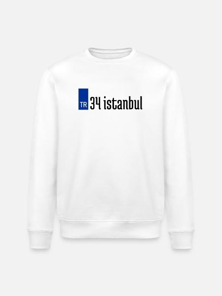 34 İstanbul Plaka Streetwear - Stanley/Stella Unisex Bio-Sweatshirt ROLLER - Weiß