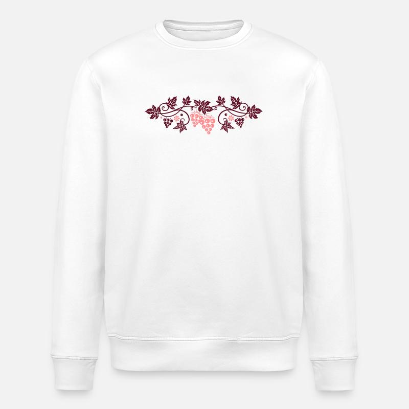 Vigne avec des feuilles de vigne. - Sweat bio ROLLER Stanley/Stella Unisexe - blanc