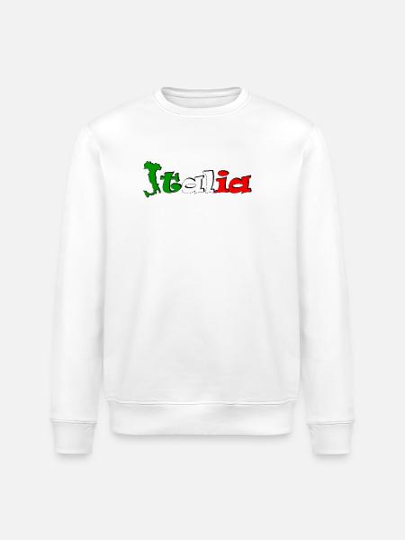 T-shirt logo Italia - Stanley/Stella ROLLER Unisex Organic Sweatshirt - white