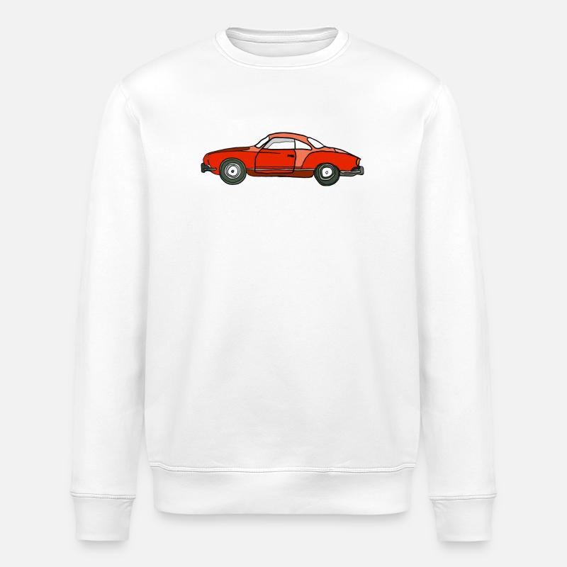 Roter Oldtimer Seitenansicht - Stanley/Stella Unisex Bio-Sweatshirt ROLLER - Weiß