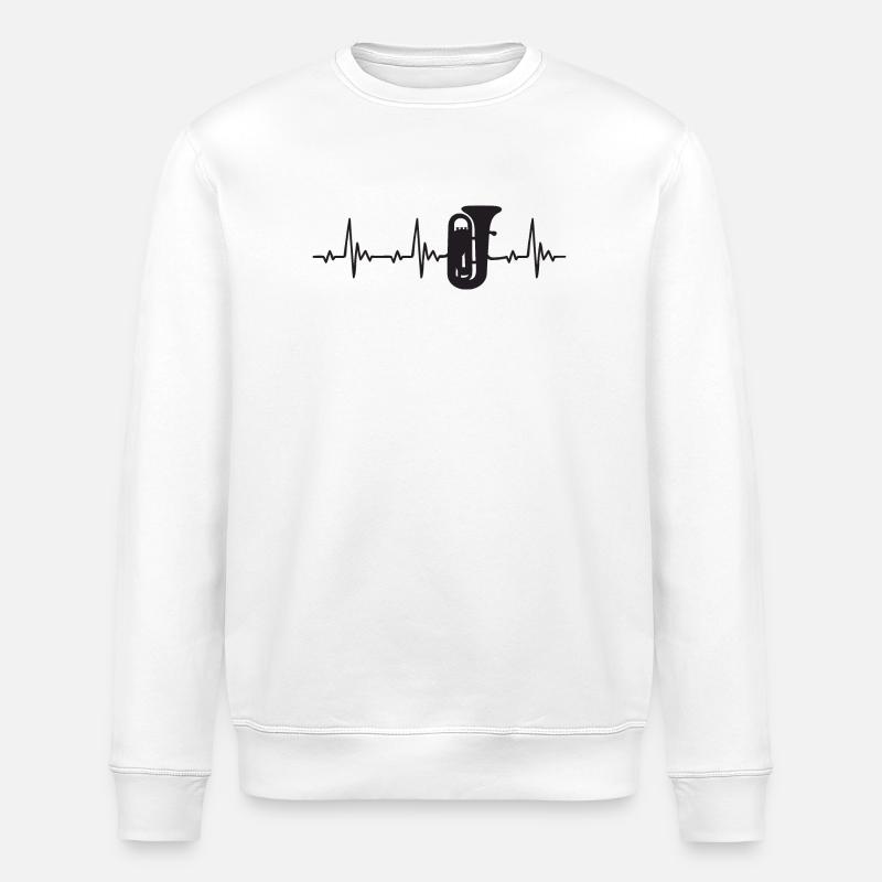 Tuba Heartbeat Frequency Pulse ECG - Sweat bio ROLLER Stanley/Stella Unisexe - blanc