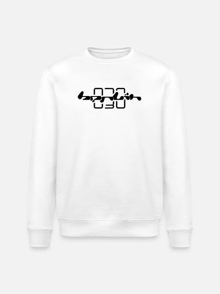 Berlin 030 Retro Futuristic Lettering - Stanley/Stella ROLLER Unisex Organic Sweatshirt - white