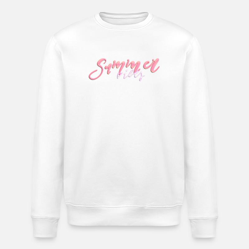 Summer Vibes – Neon Handlettering - Stanley/Stella Unisex Bio-Sweatshirt ROLLER - Weiß
