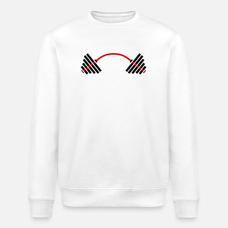 Max Power GYM: Workout & Motivation - Stanley/Stella ROLLER Unisex Organic Sweatshirt - white