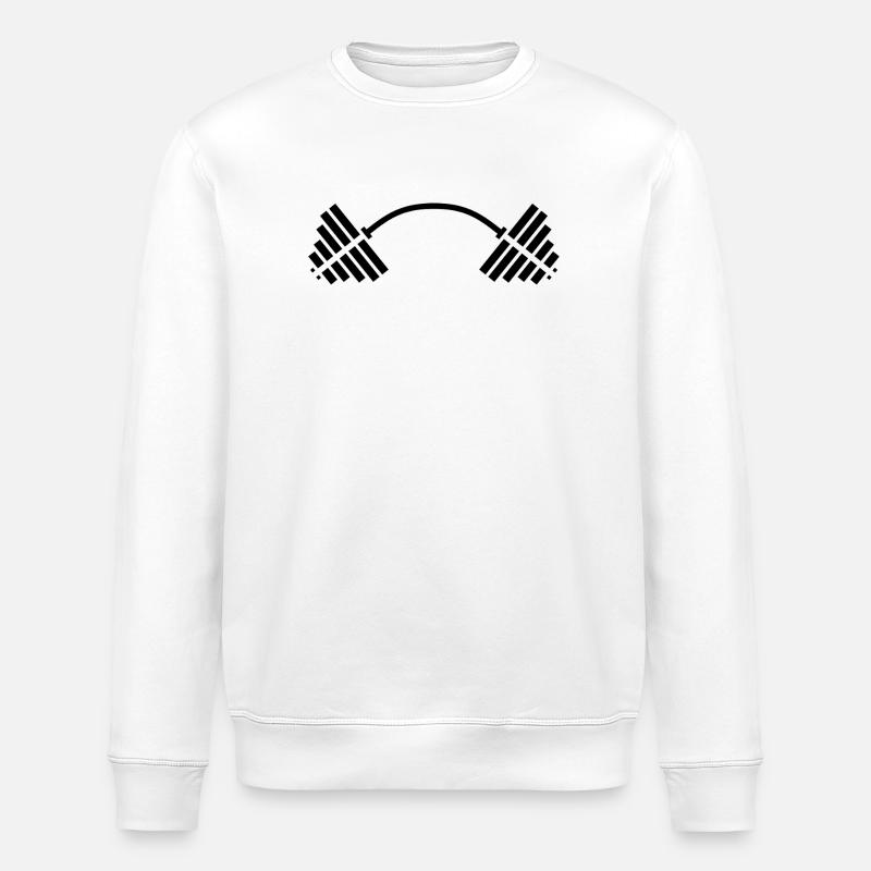 Max Power GYM: Workout & Motivation - Stanley/Stella ROLLER Unisex Organic Sweatshirt - white