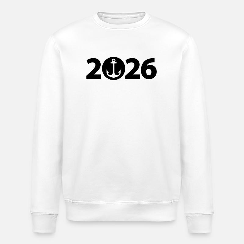 Boating 2026, Cruising 2026, Captain 2026 - Stanley/Stella ROLLER Unisex Organic Sweatshirt - white