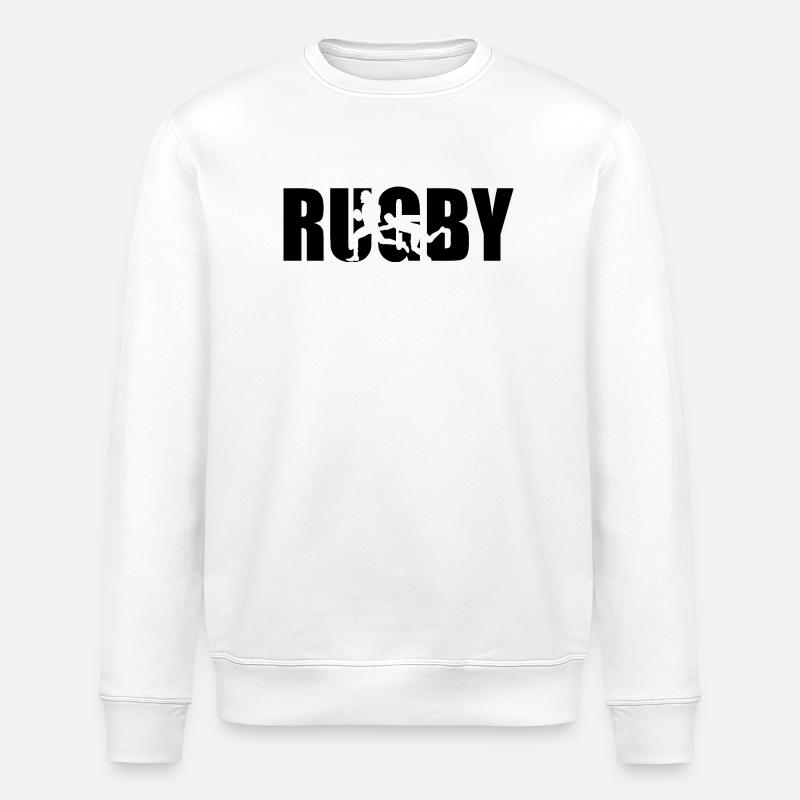 Klassisches Rugby Design – Stärke & Teamgeist - Stanley/Stella Unisex Bio-Sweatshirt ROLLER - Weiß