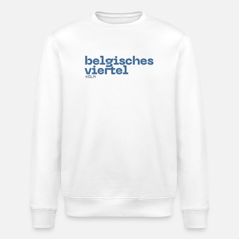Belgisches Viertel - Köln Stadtteil - Stanley/Stella Unisex Bio-Sweatshirt ROLLER - Weiß