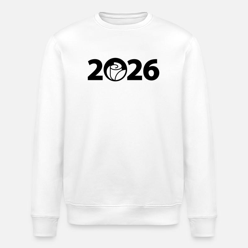 2026 Rose, Rosenfest - Stanley/Stella Unisex Bio-Sweatshirt ROLLER - Weiß