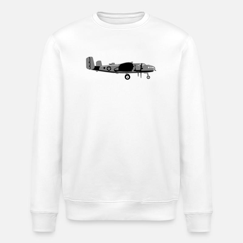 B-25 - Sweat bio ROLLER Stanley/Stella Unisexe - blanc