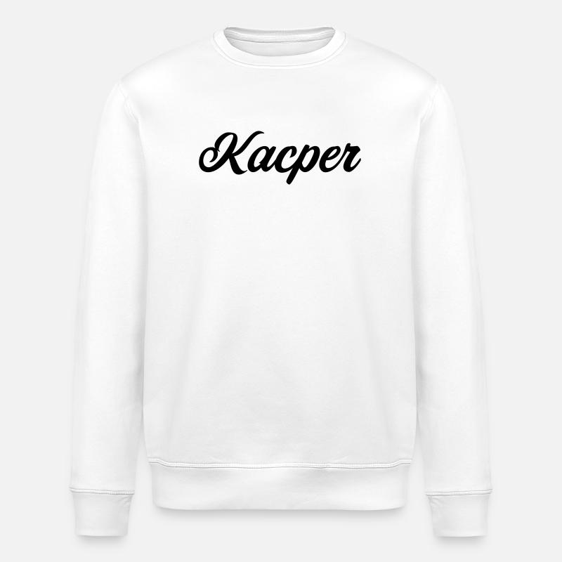 Kacper Polnisch Vorname Geschenk  - Stanley/Stella Unisex Bio-Sweatshirt ROLLER - Weiß