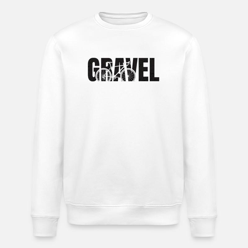 Typographie du gravier - Sweat bio ROLLER Stanley/Stella Unisexe - blanc
