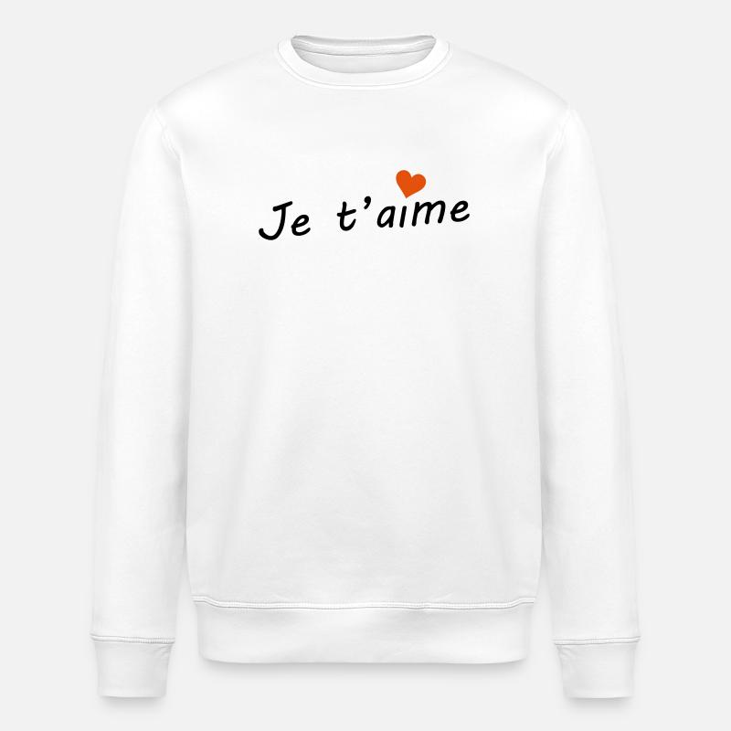 Je t'aime  - Sweat bio ROLLER Stanley/Stella Unisexe - blanc