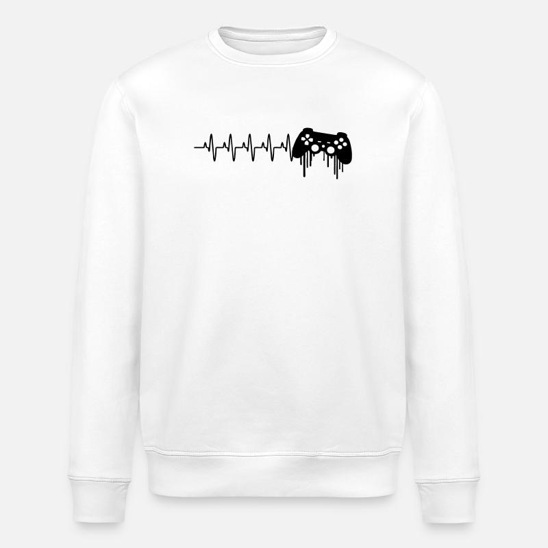 Manette de jeu Heartbeat - Sweat bio ROLLER Stanley/Stella Unisexe - blanc