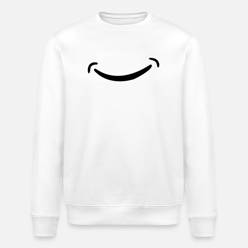 Smile - Stanley/Stella ROLLER Unisex Organic Sweatshirt - white