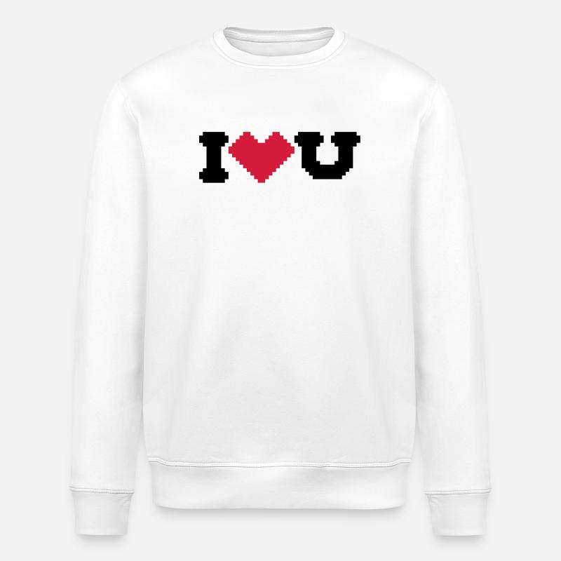 i love u - Stanley/Stella Unisex Bio-Sweatshirt ROLLER - Weiß
