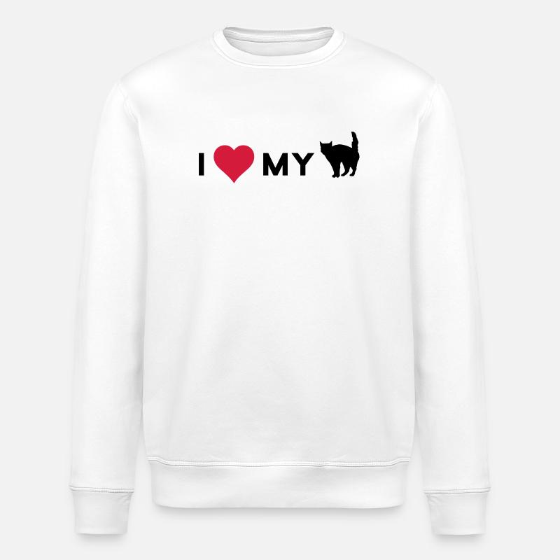 i love my cat - Sweat bio ROLLER Stanley/Stella Unisexe - blanc