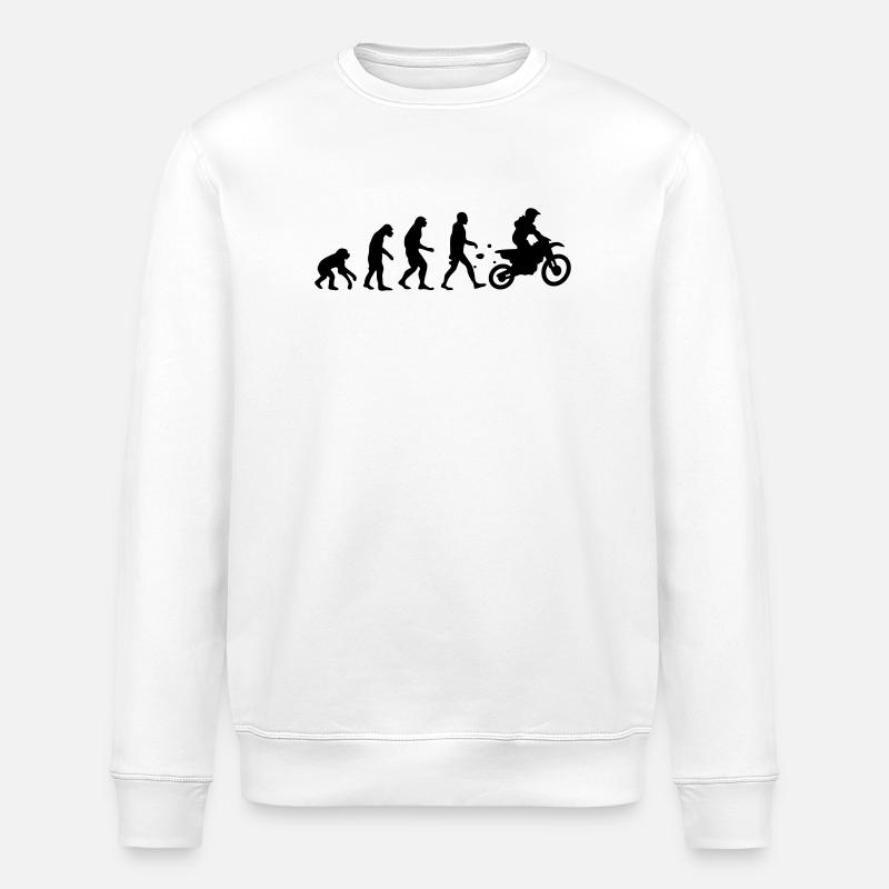 evolution motocross - Stanley/Stella ROLLER Unisex Organic Sweatshirt - white