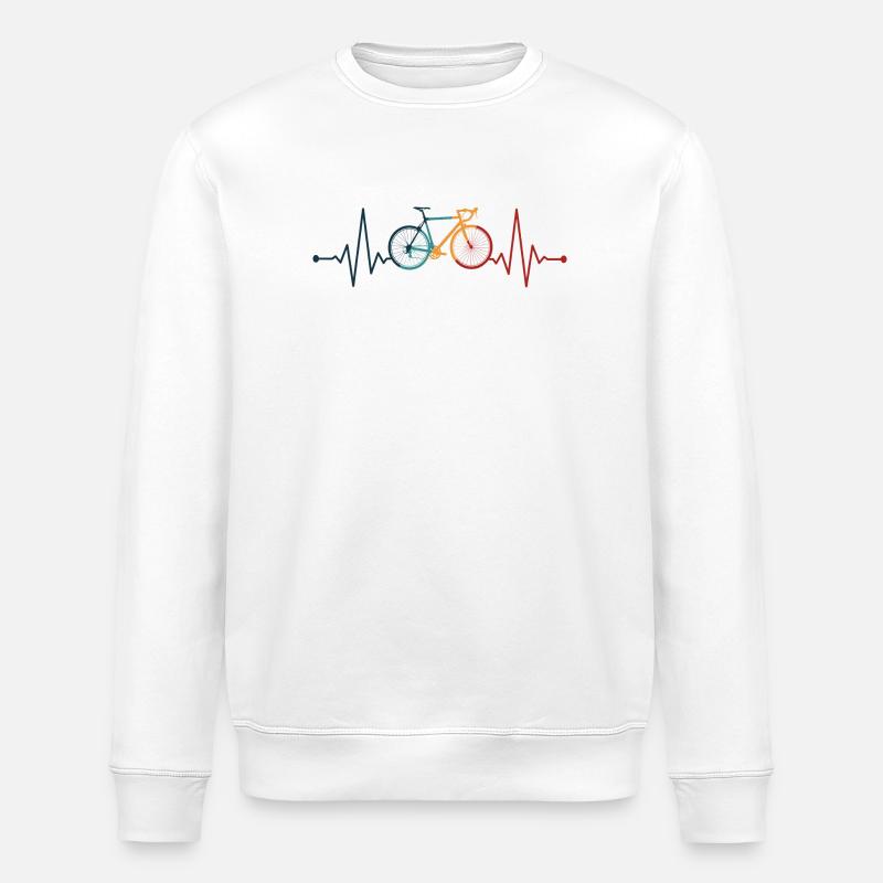 Pouls Vélo vélo Pouls Heartbeat - Sweat bio ROLLER Stanley/Stella Unisexe - blanc
