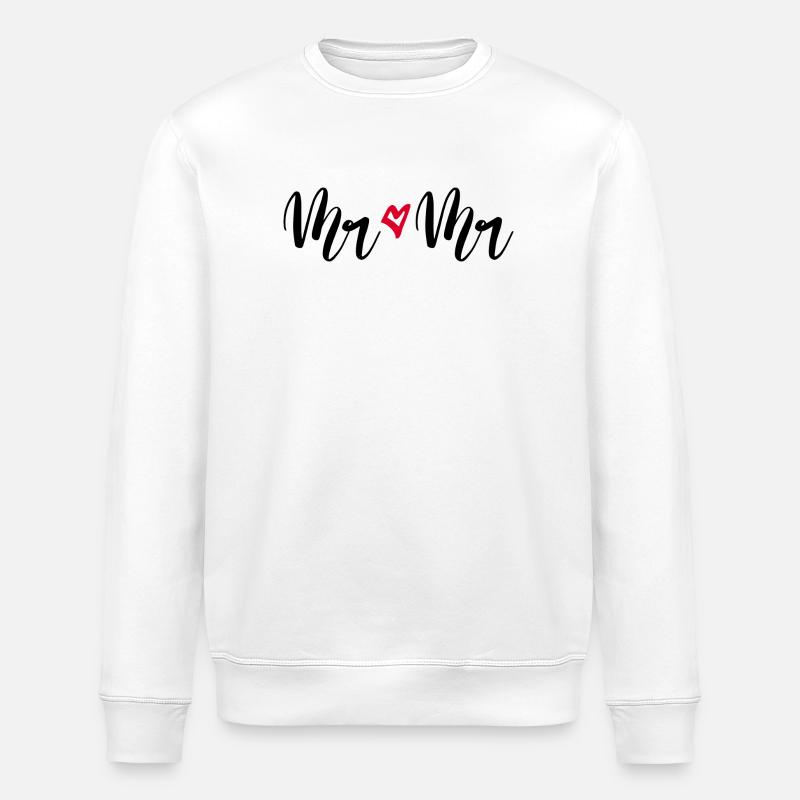 Mr &M. Mariage Mariage Couple gay - Sweat bio ROLLER Stanley/Stella Unisexe - blanc